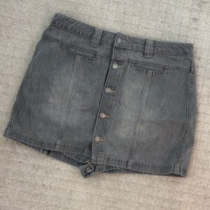 Free People Gray Denim Skort